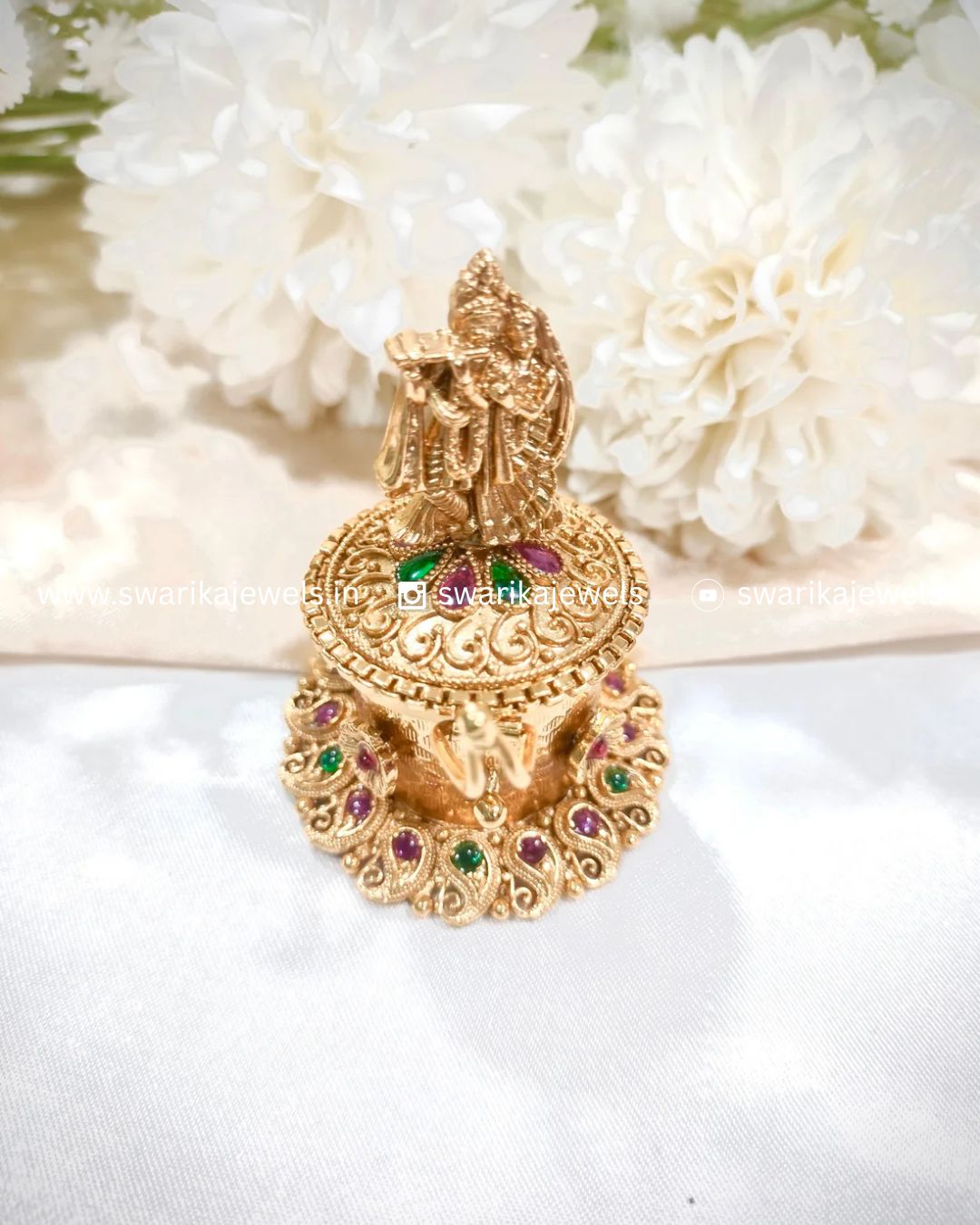 Radhe Krsna Kumkum Box