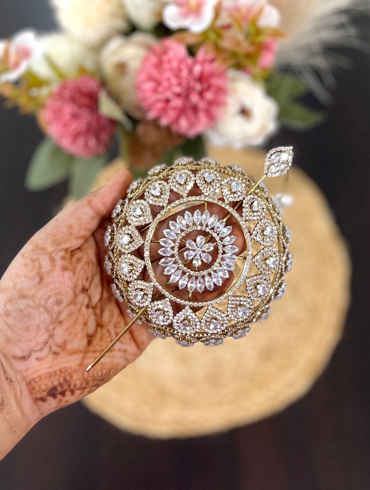 Medium Crystal Bun (metal)