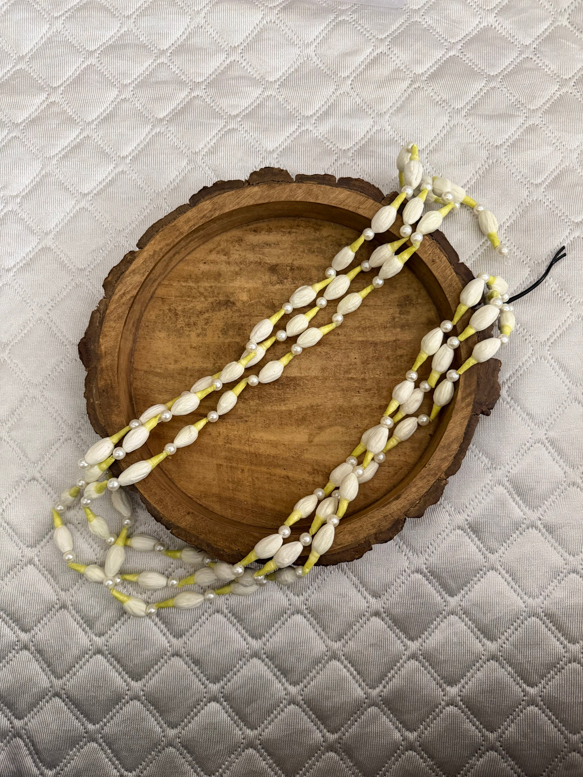 Long White Flower Hair Chain