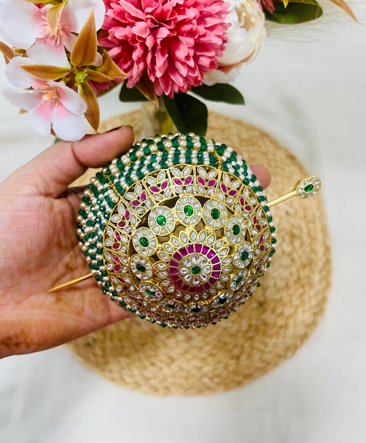 Luxury Kundan Bun (Large)