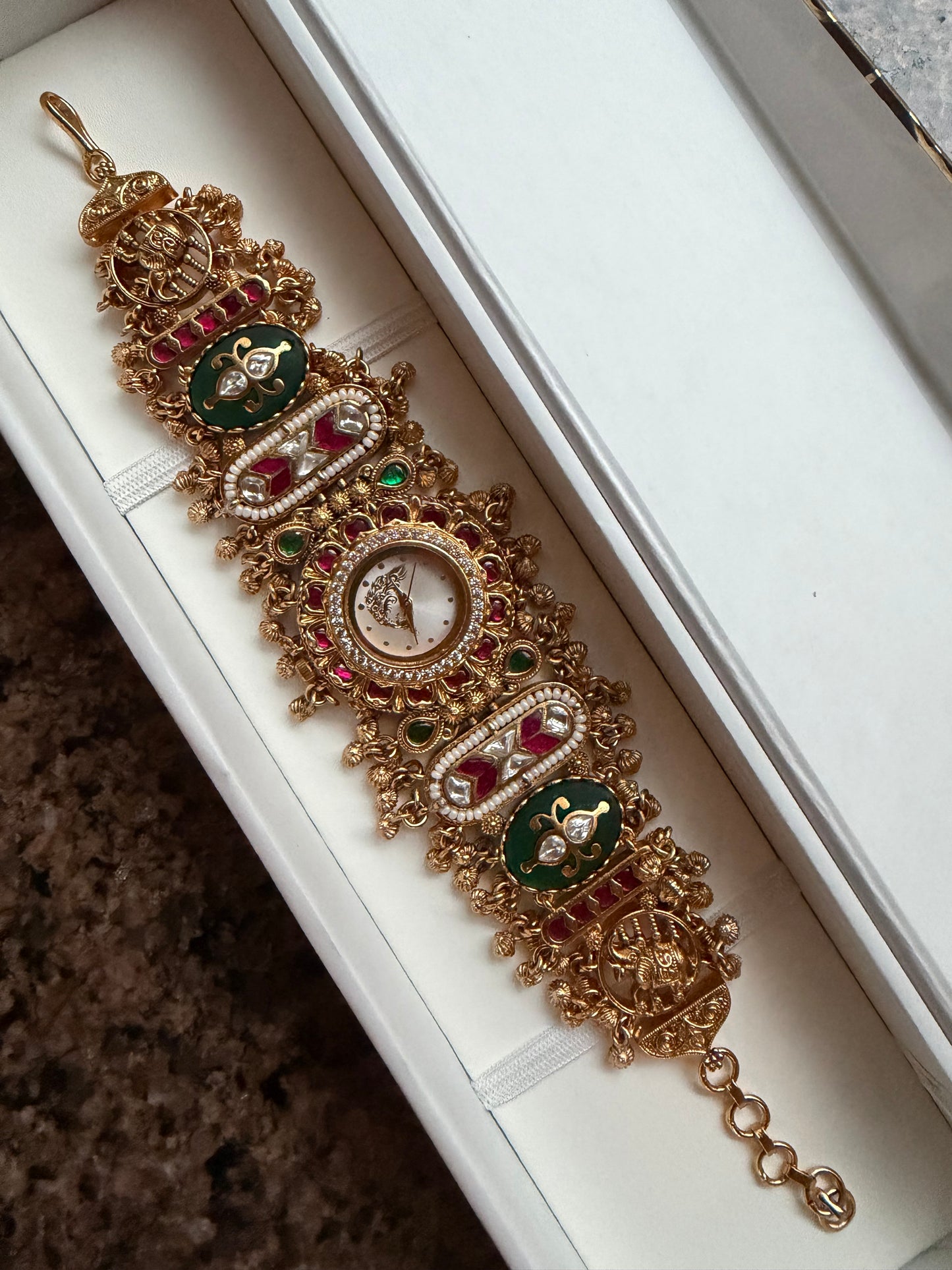 Mayra Pink and Dark Green Watch