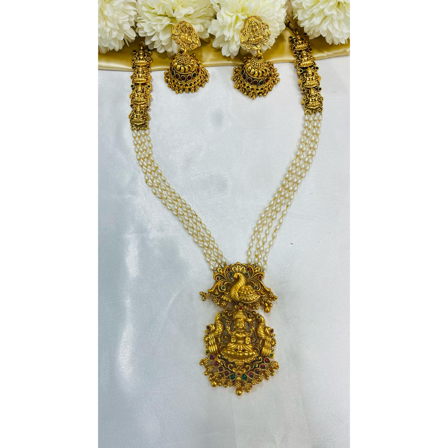 Lakshmi Antique Haram (White)