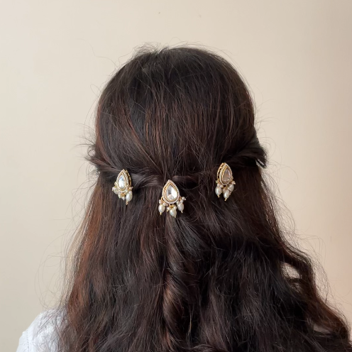 3 Kundan Hair Pin