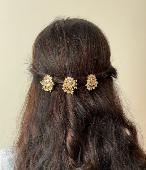 Brass Bead Bun (3 pieces)