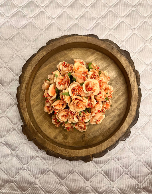 Orange Flower Hairbun