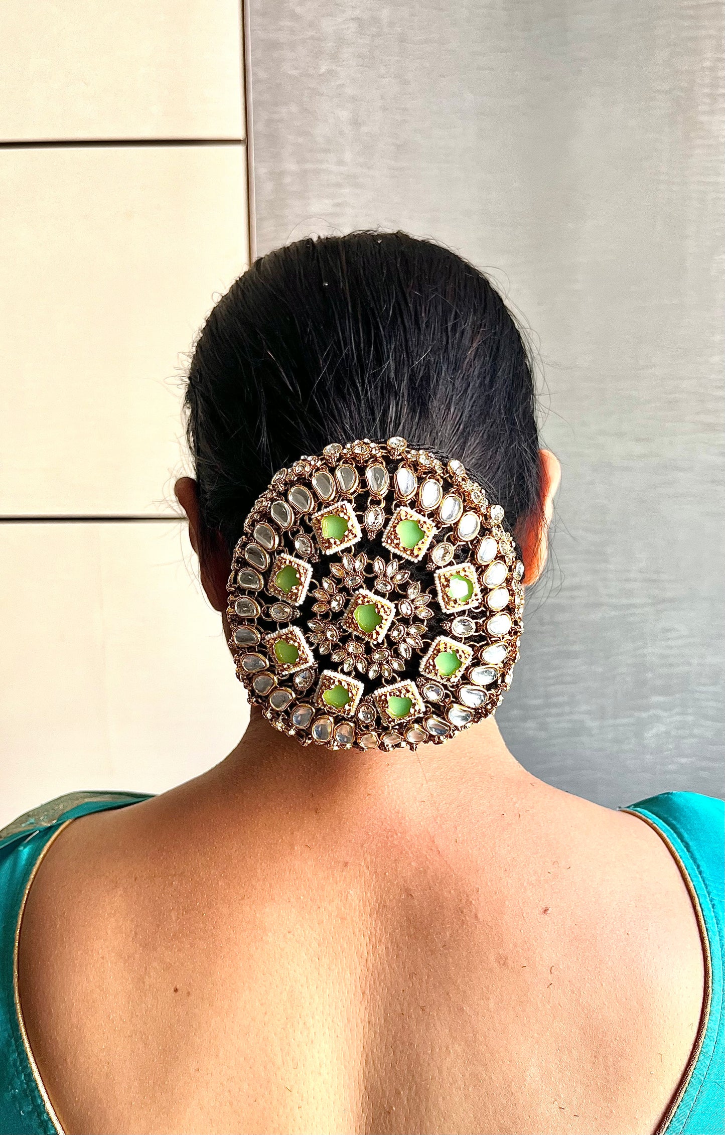 Bead Kundan Bun