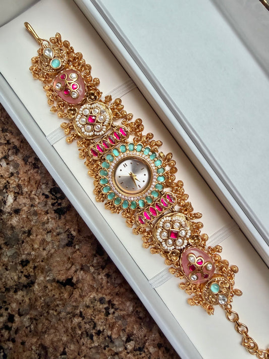 Blue and Pink Watch Galore (kada style watch)
