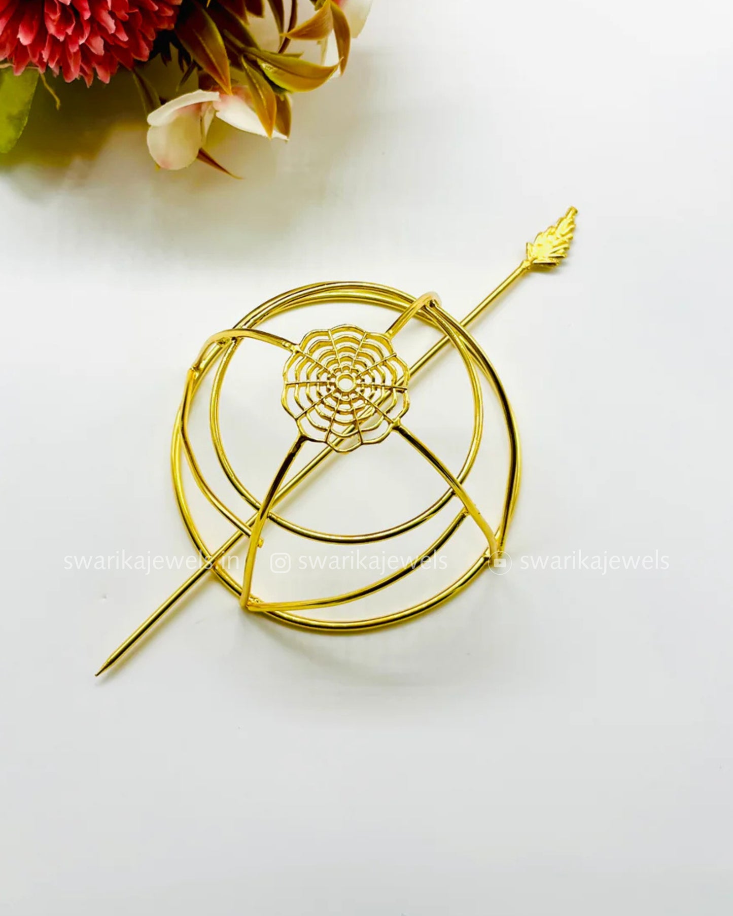 Gold FLOWER Bun (metal)