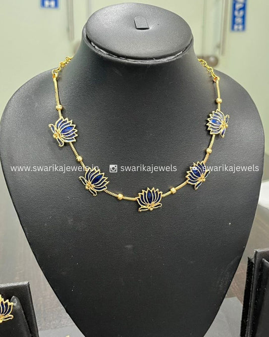 Blue Lotus Necklace