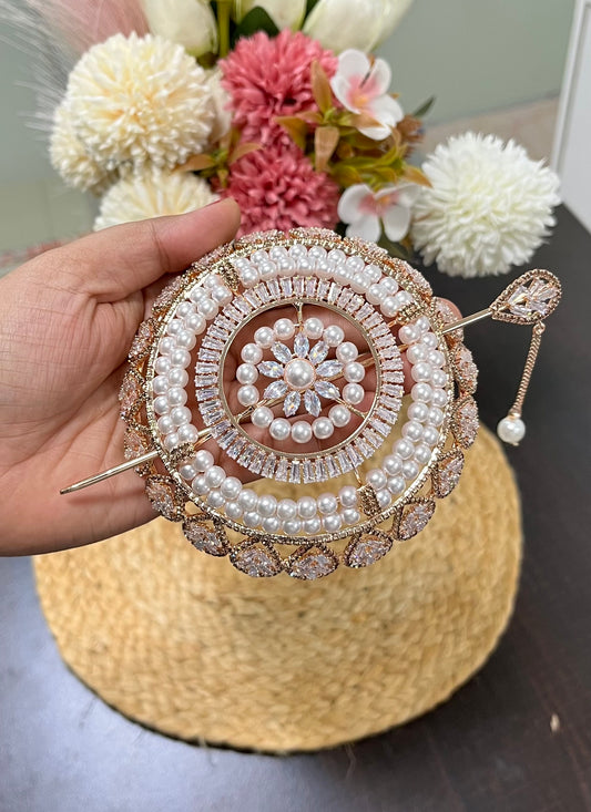 Large Pearl ROSEGOLD Bun (metal)