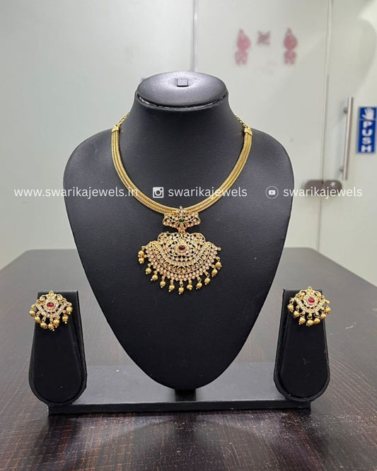 AD Stone Chain Necklace