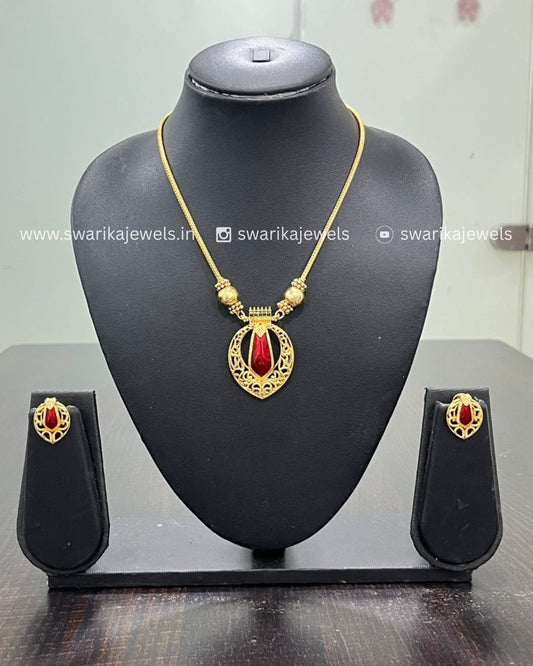 Red Pallaka Necklace Chain