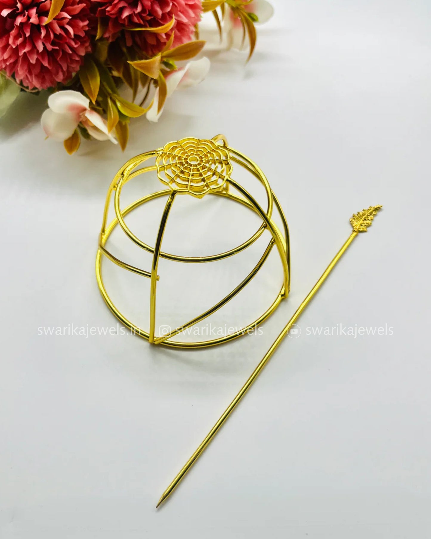 Gold FLOWER Bun (metal)