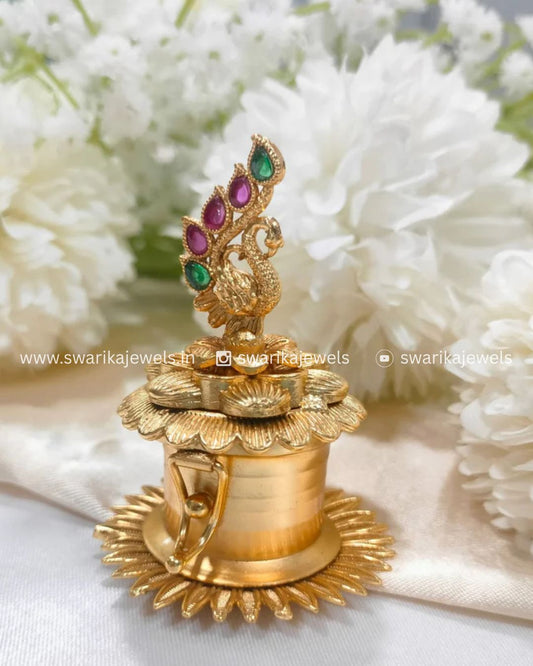 Peacock Small Kumkum Box