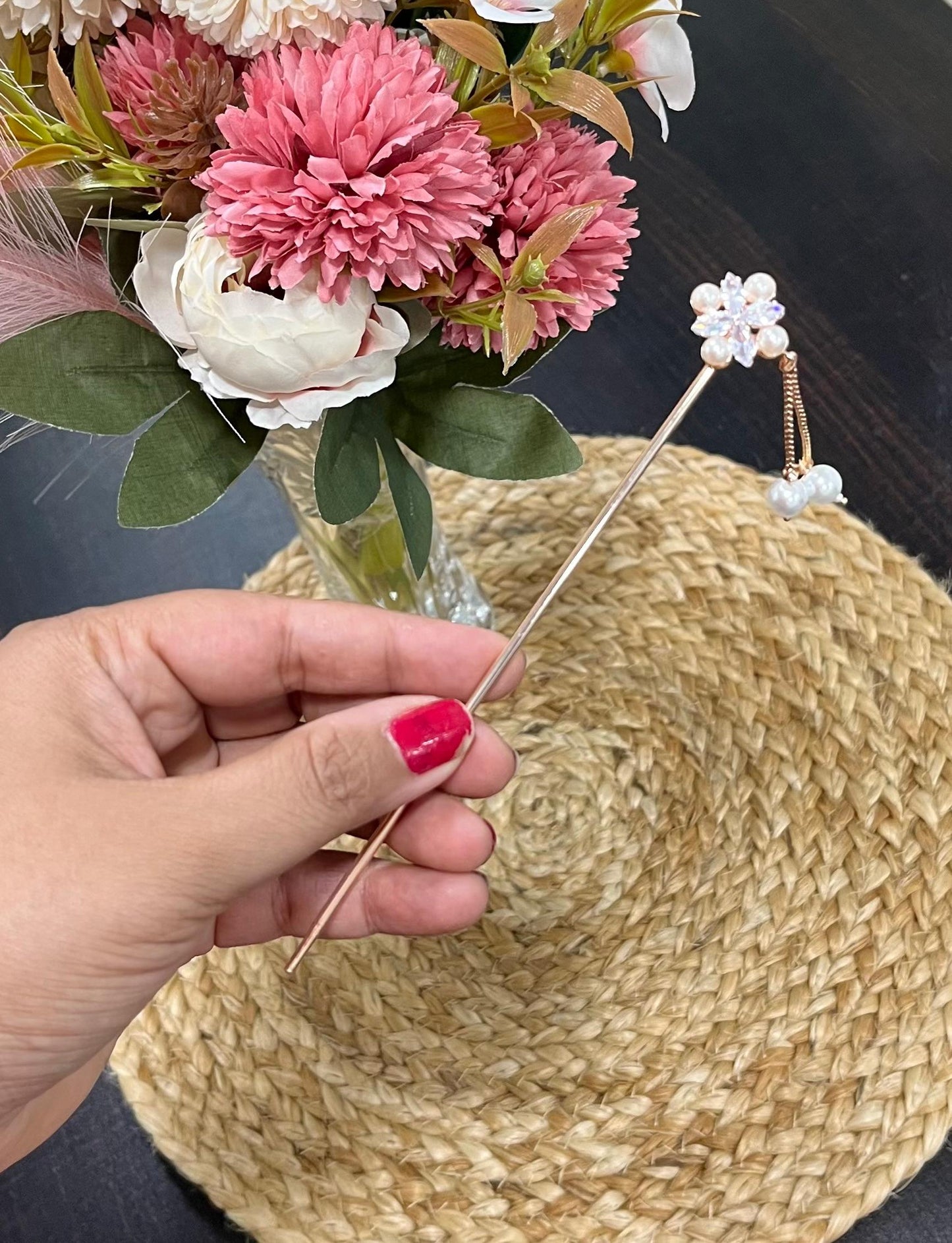Large Rose Gold HairBun (metal)