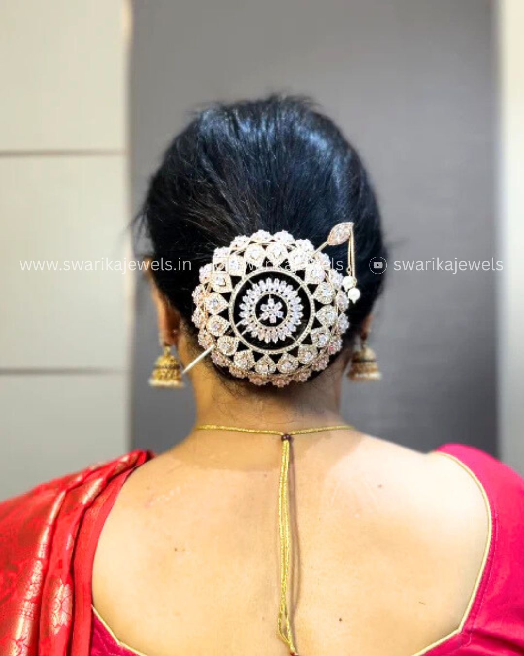 Medium Rose Gold Crystal Bun (metal)
