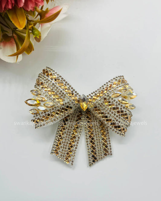 Bow Gold large hair clip