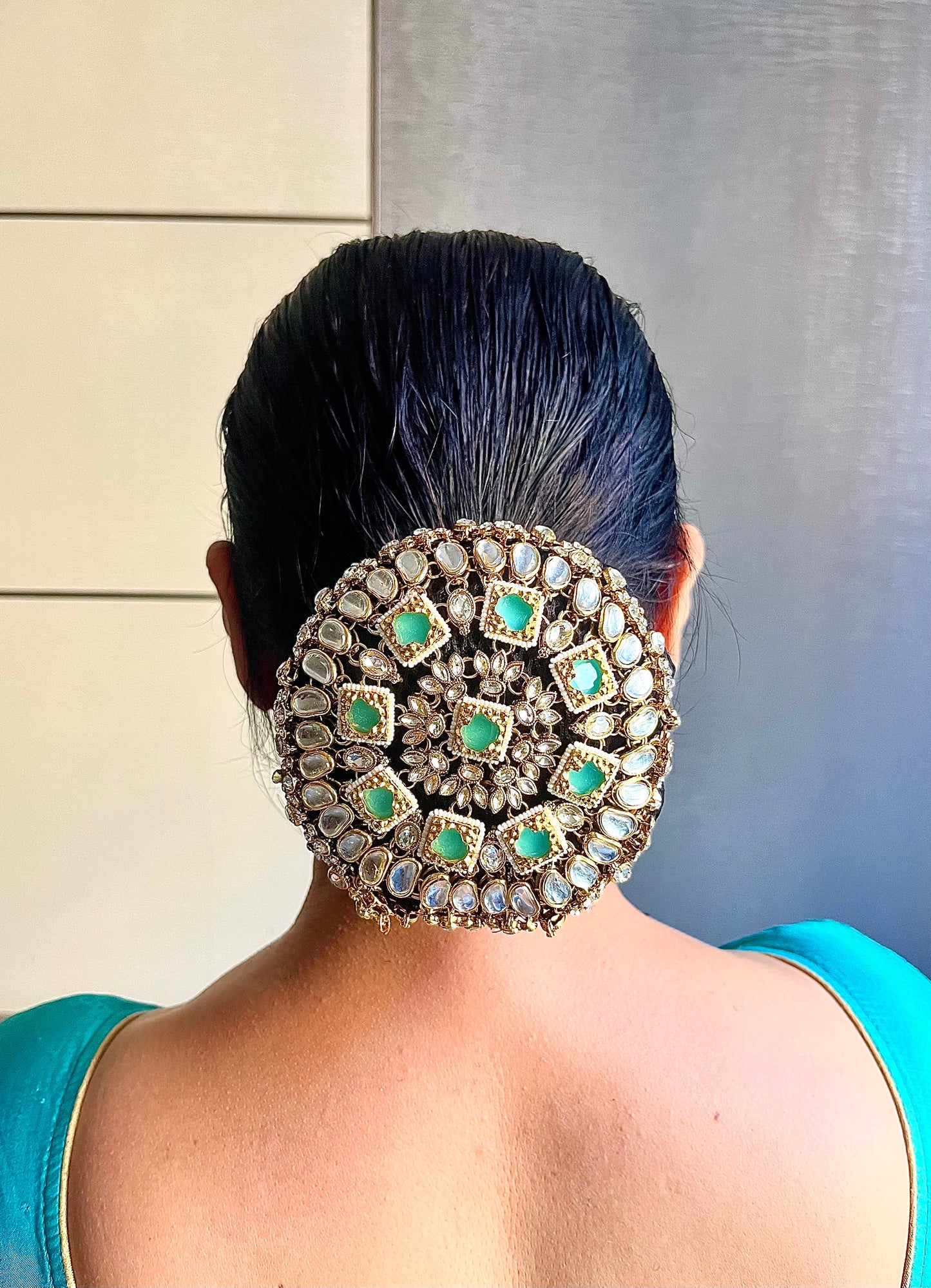 Bead Kundan Bun