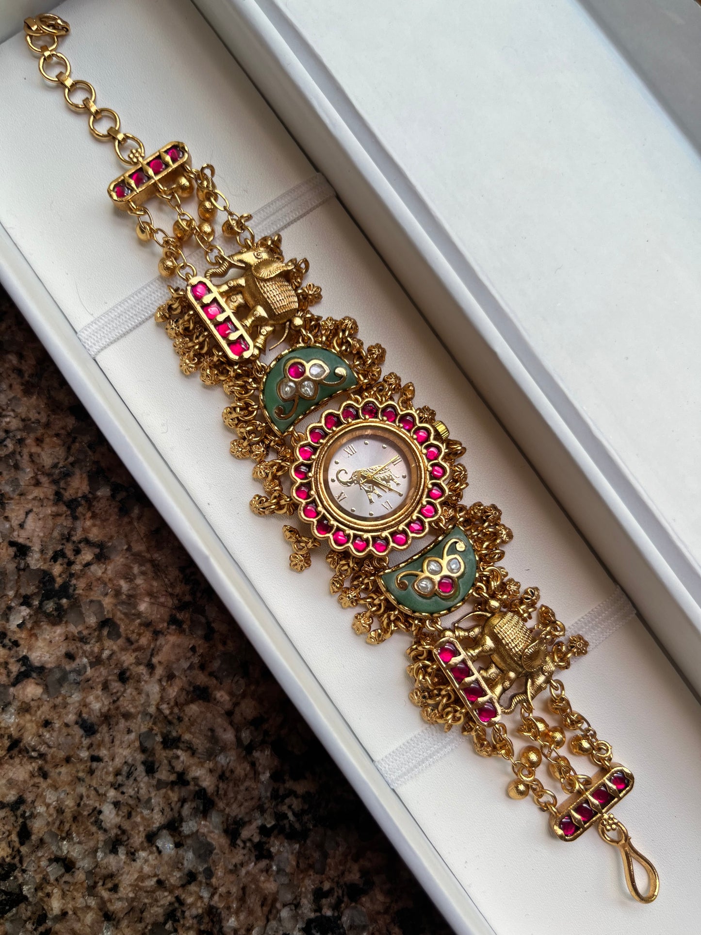 Elephant Watch (Pink & Light Green)