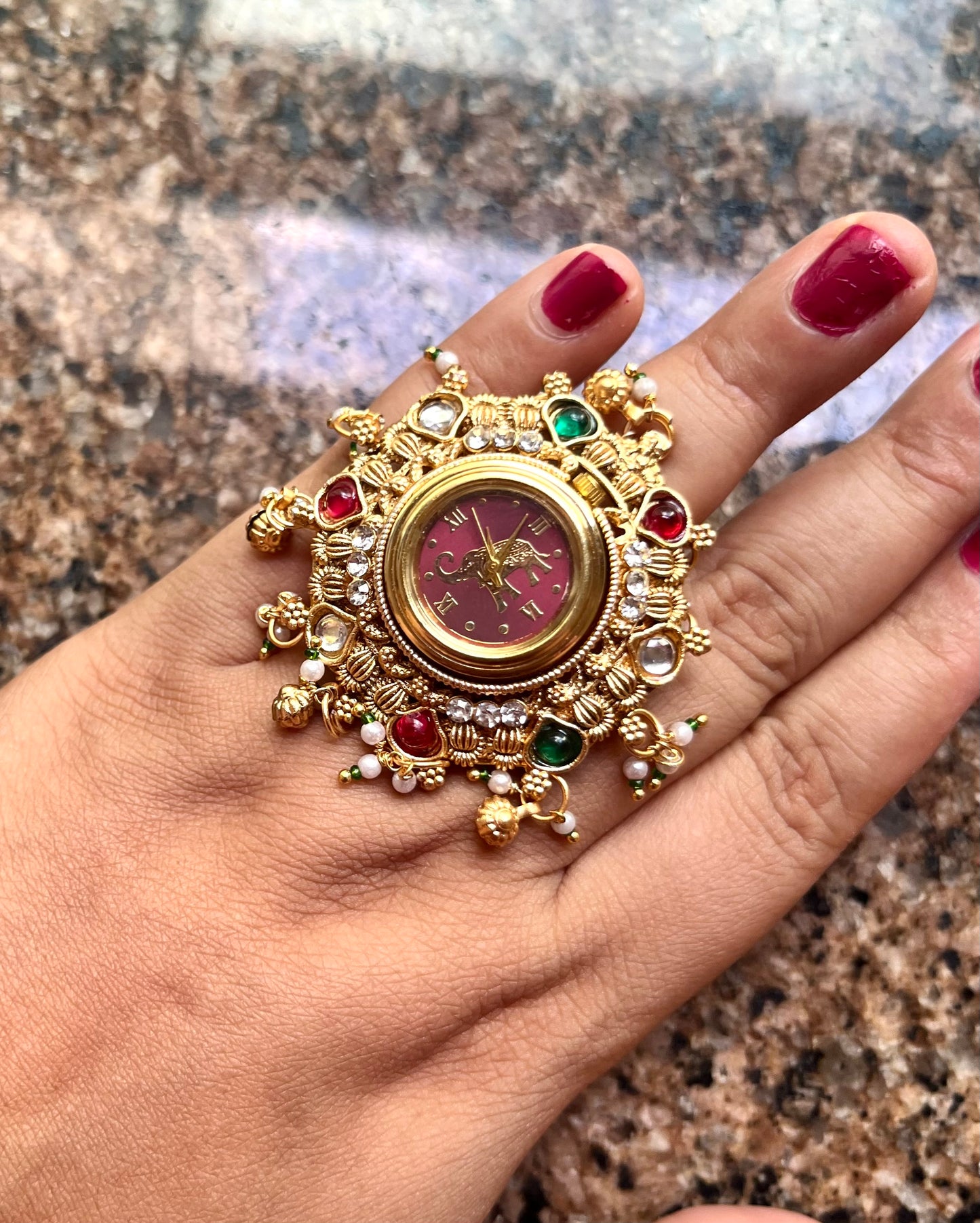 Watch Ring Maroon
