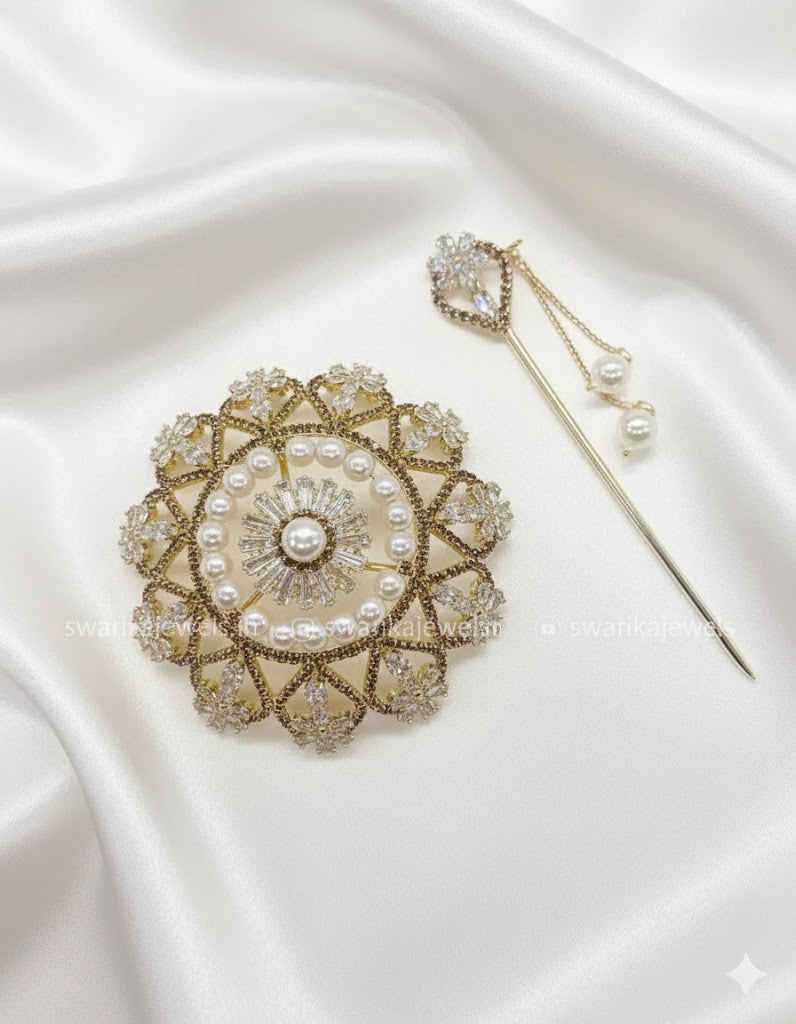 Gold Pearl Mini Bun (metal)