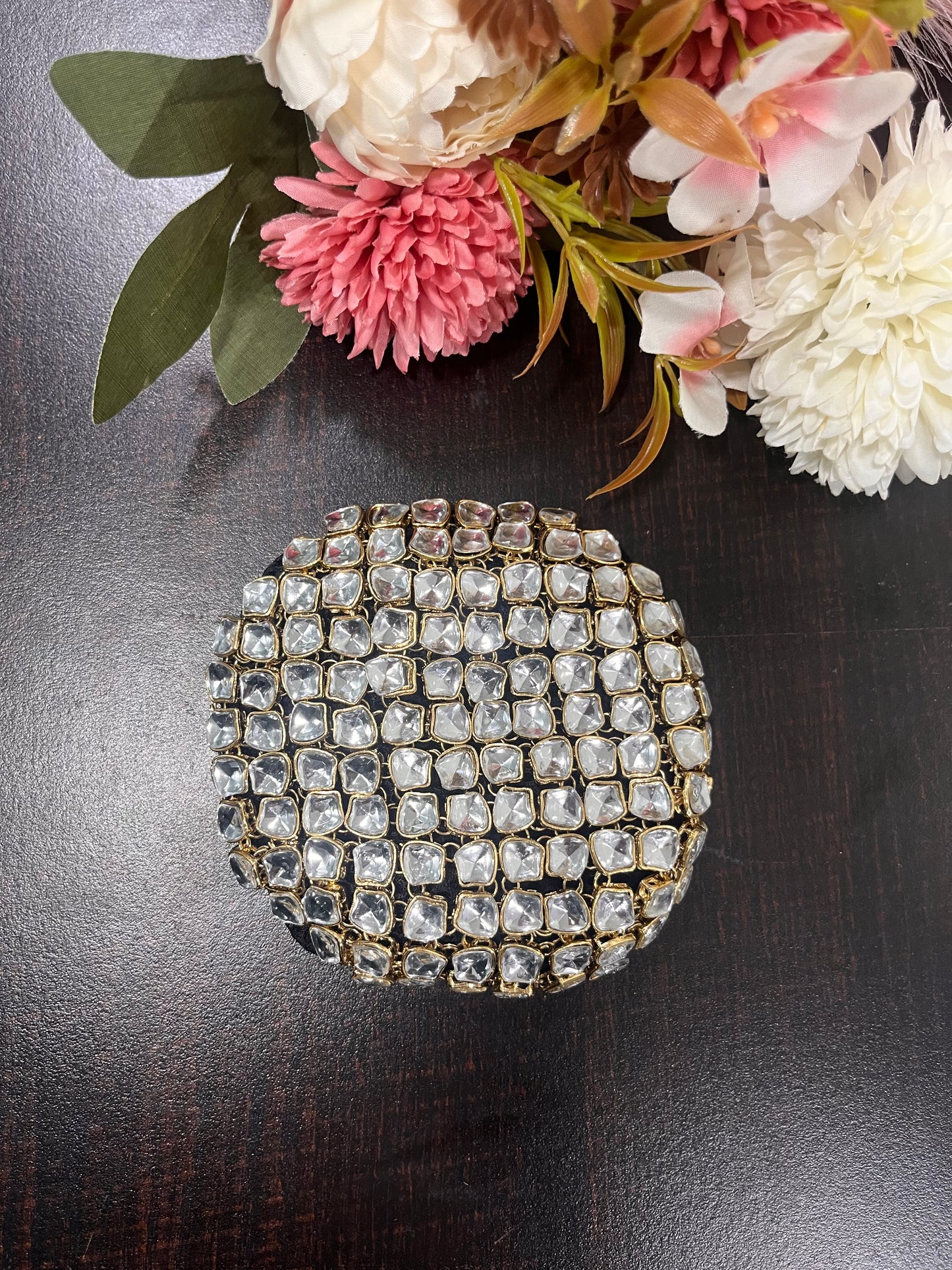 Kundan Bling Bun Strecthable (Elastic)