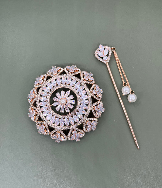 Rose Gold Leaf Mini Bun