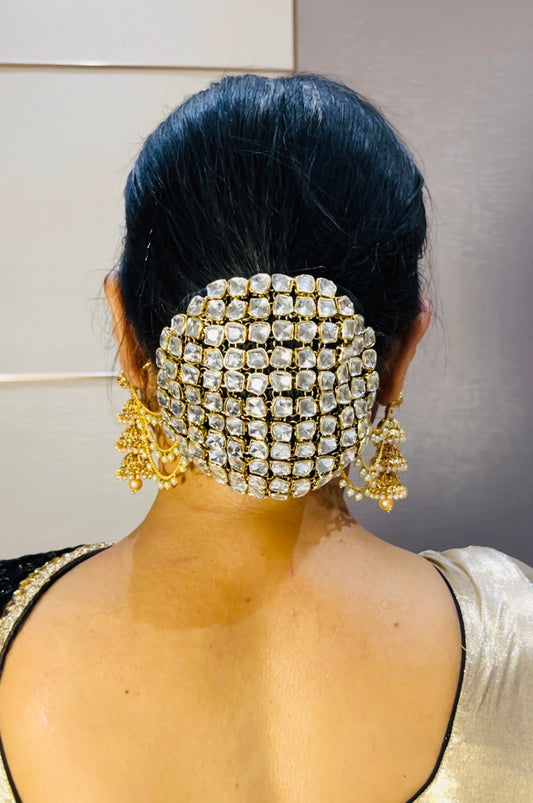 Kundan Bling Bun Strecthable (Elastic)