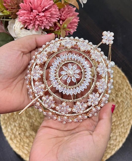 Large Rose Gold HairBun (metal)