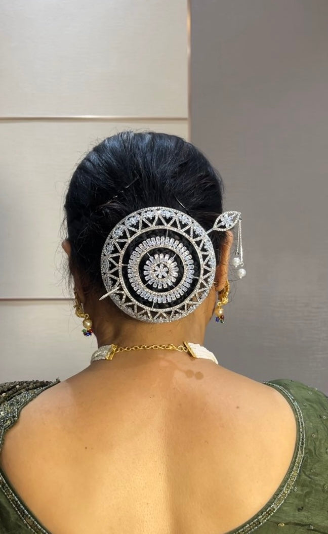 Large Silver Hue bun (metal)