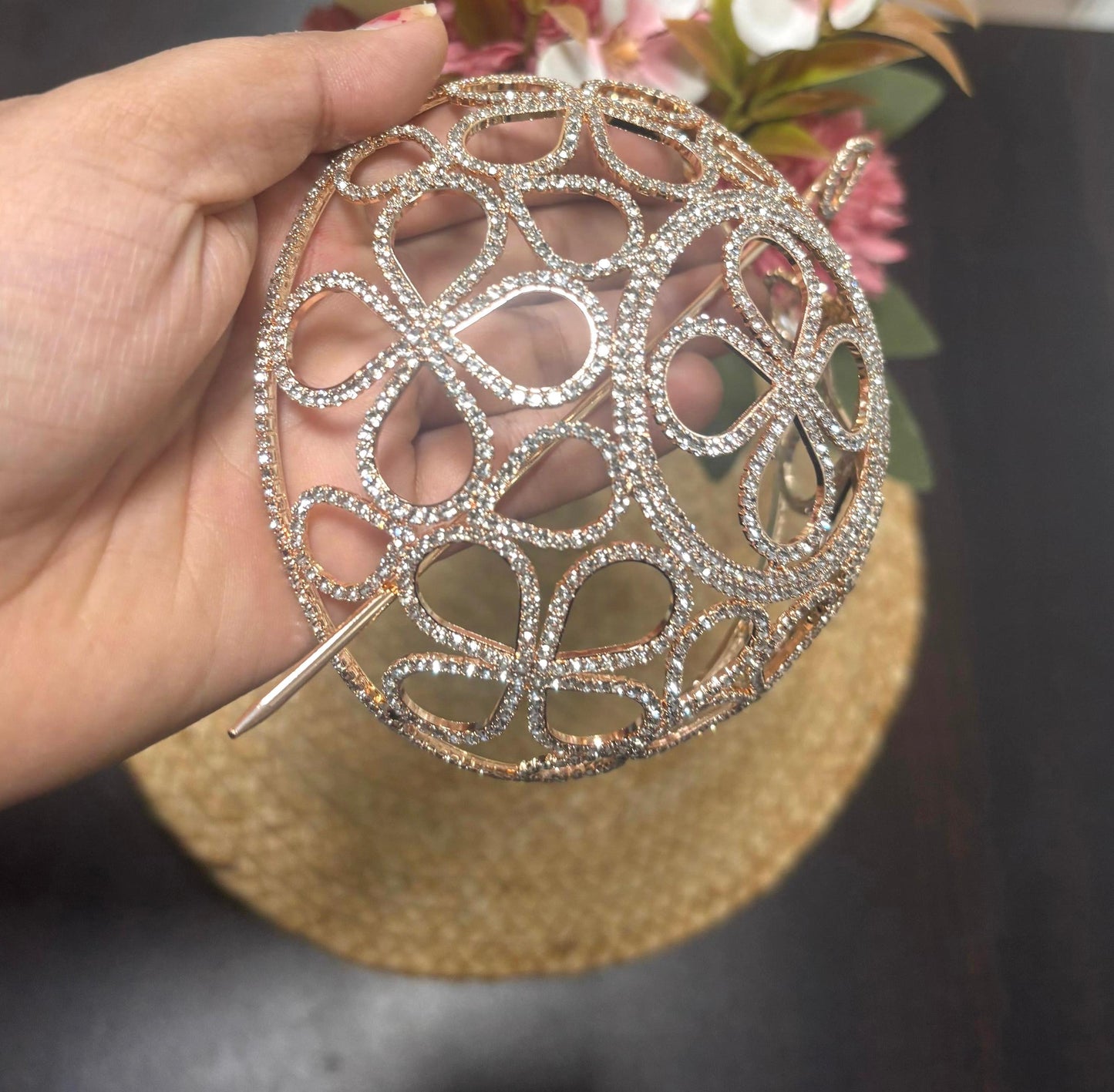 Large Rose GOLD Party Bun (metal)