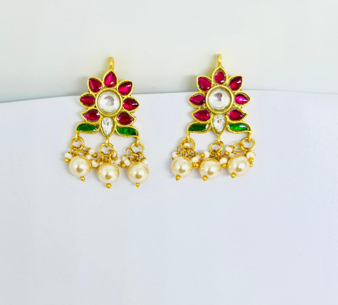 Pink Green Flower Bugadi