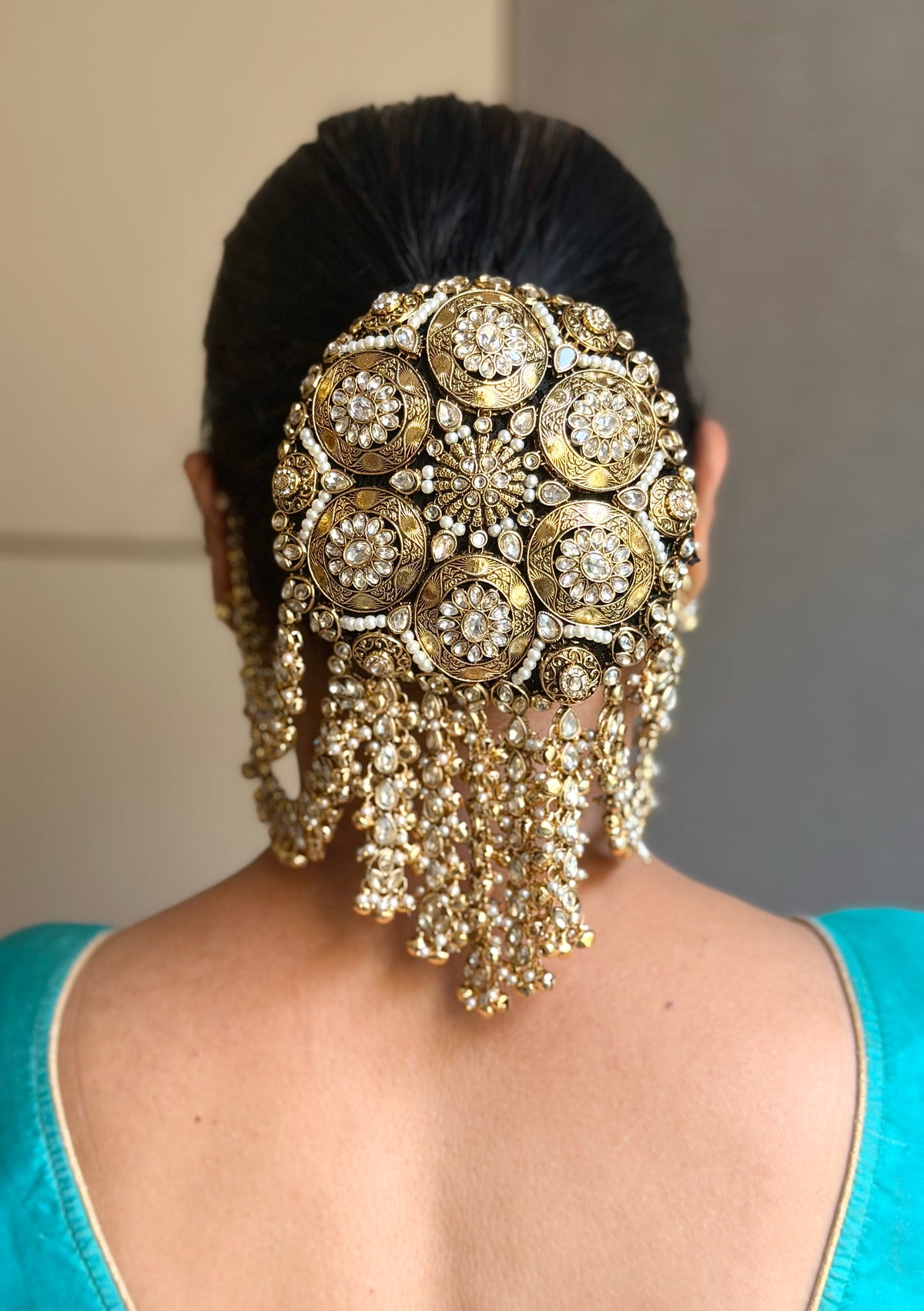 Bridal Bun with Earchain