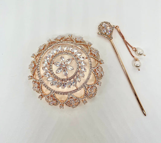 Rosegold Bling Mini Bun