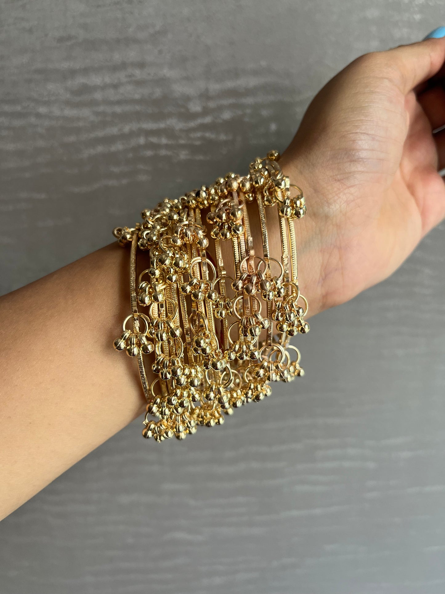 Kashmiri GOLD Bangles (12 bangle set)