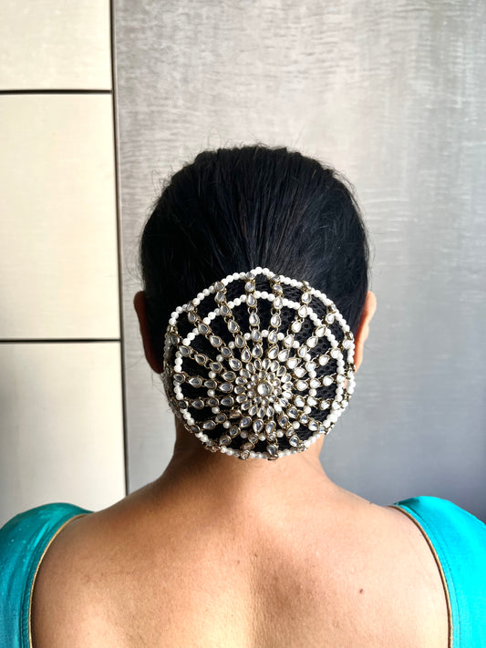 Silver Elastic Bun (detachable)