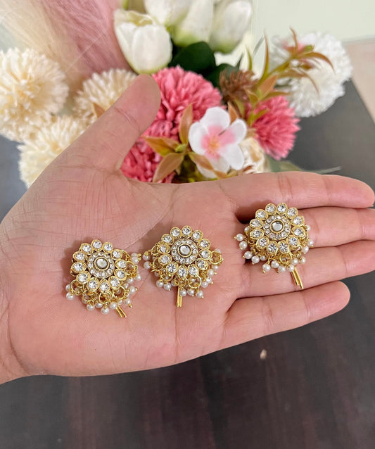 Brass Bead Bun (3 pieces)