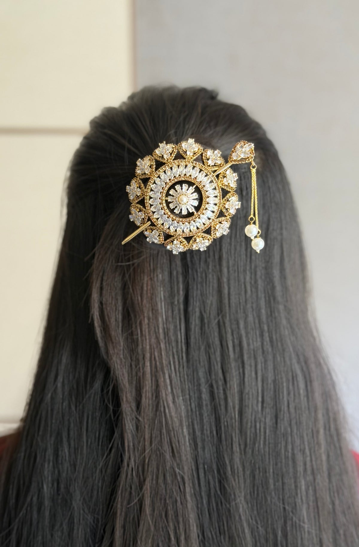 Gold Crystal Mini Bun (metal)