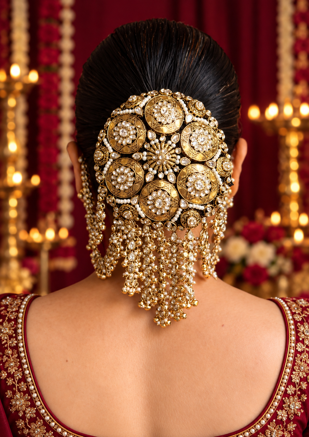 Bridal Bun with Earchain