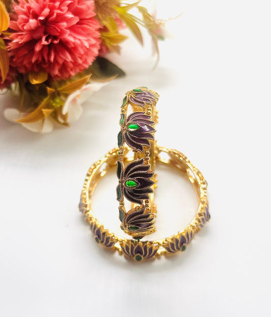 Purple lotus bangle