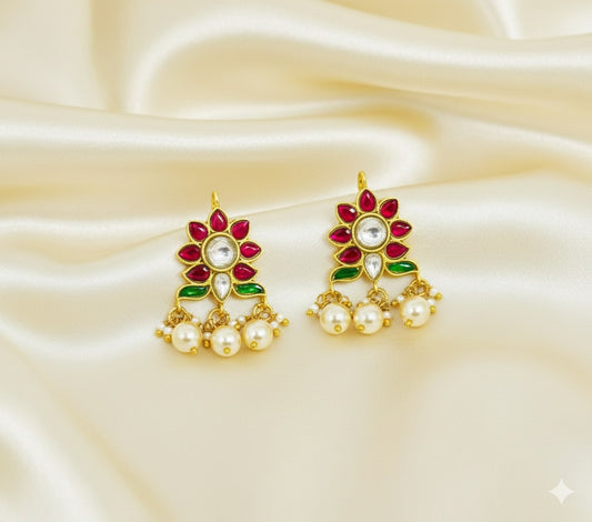 Pink Green Flower Bugadi