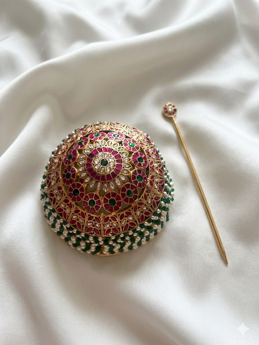 Luxury Kundan Bun