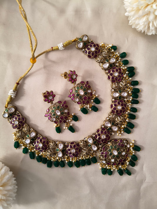 Stone Studded Jadau Necklace