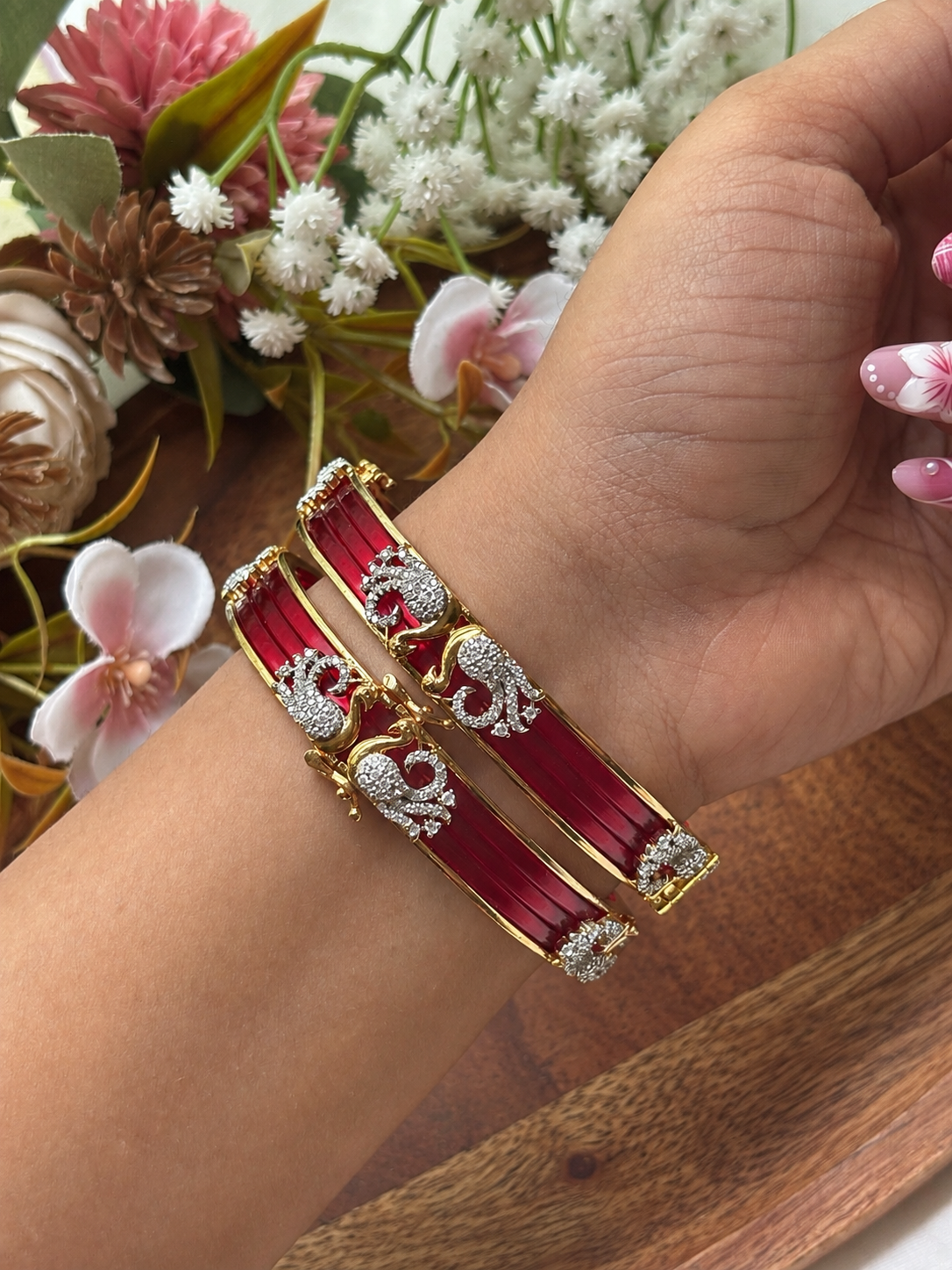 Interchangeable bangle set D( 72 bangles + 2 kadas )