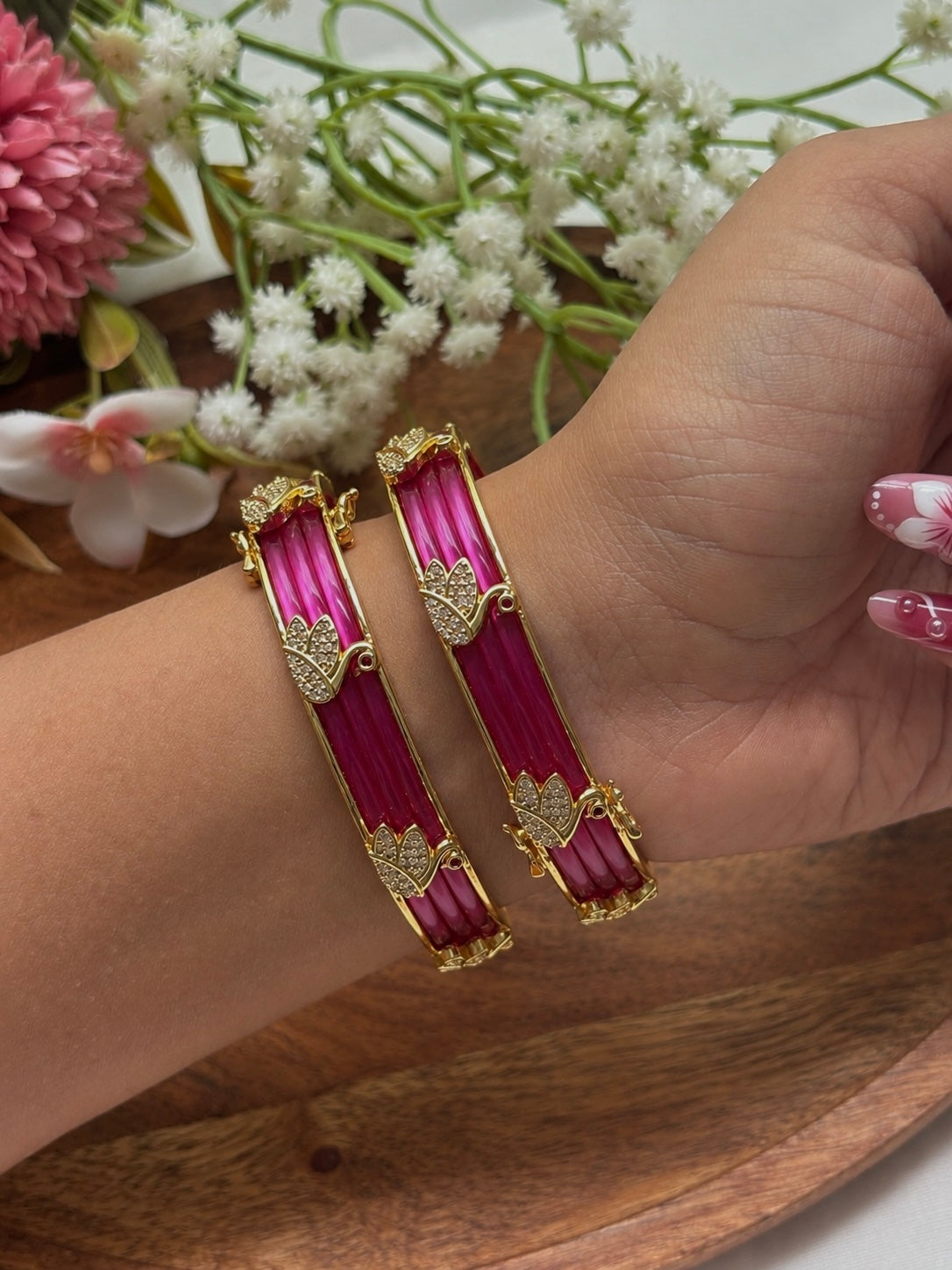 Interchangeable bangle set E (72 plastic bangles + 2 kadas)
