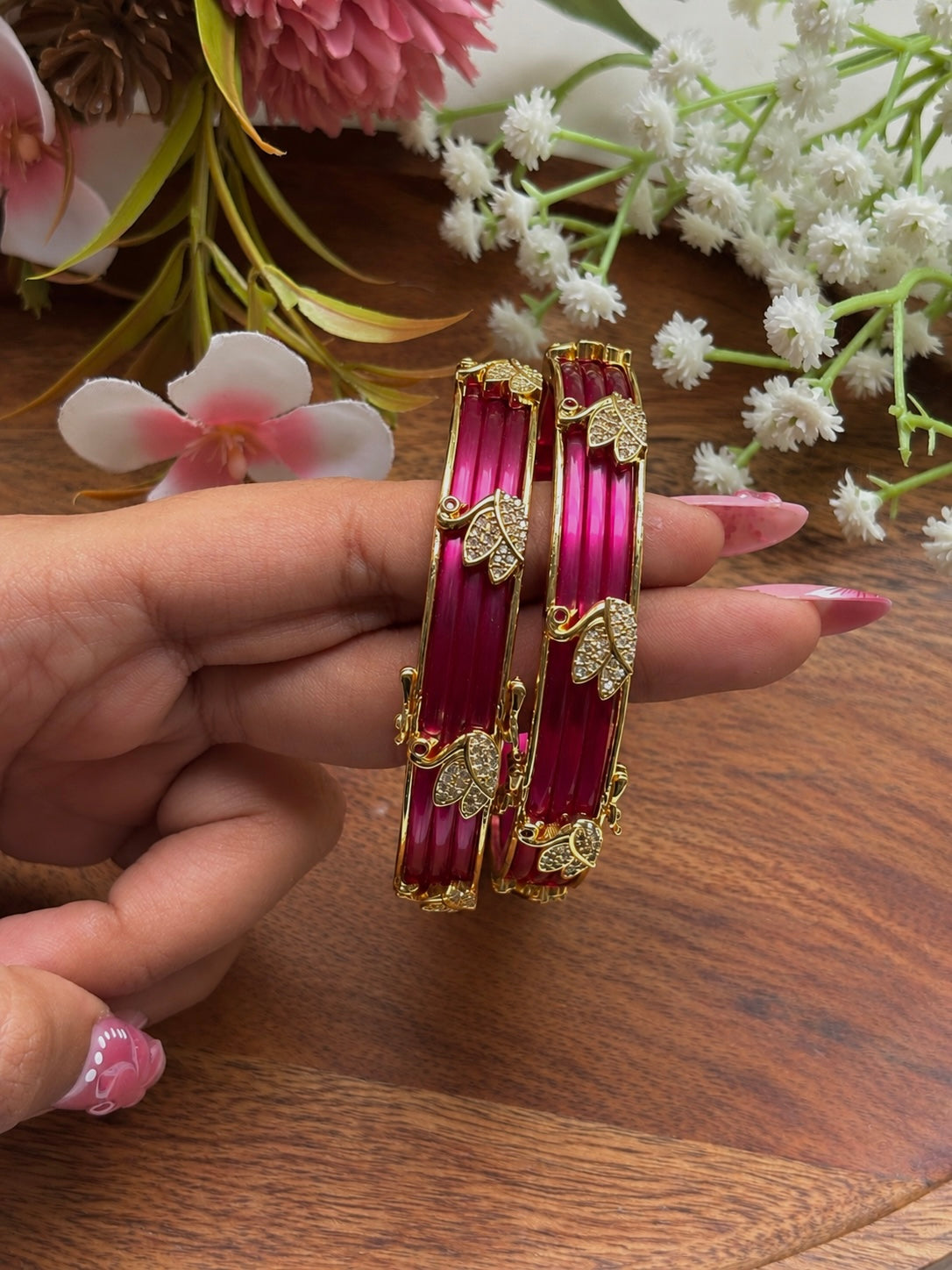 Interchangeable bangle set E (72 plastic bangles + 2 kadas)
