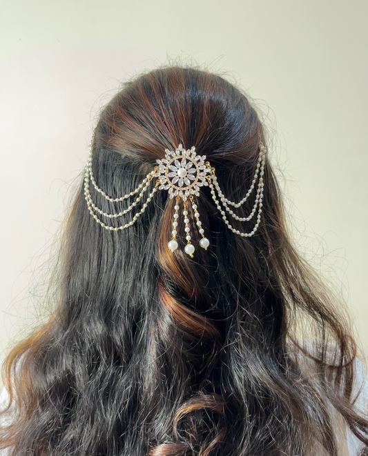 Bead Hairpin with Chain