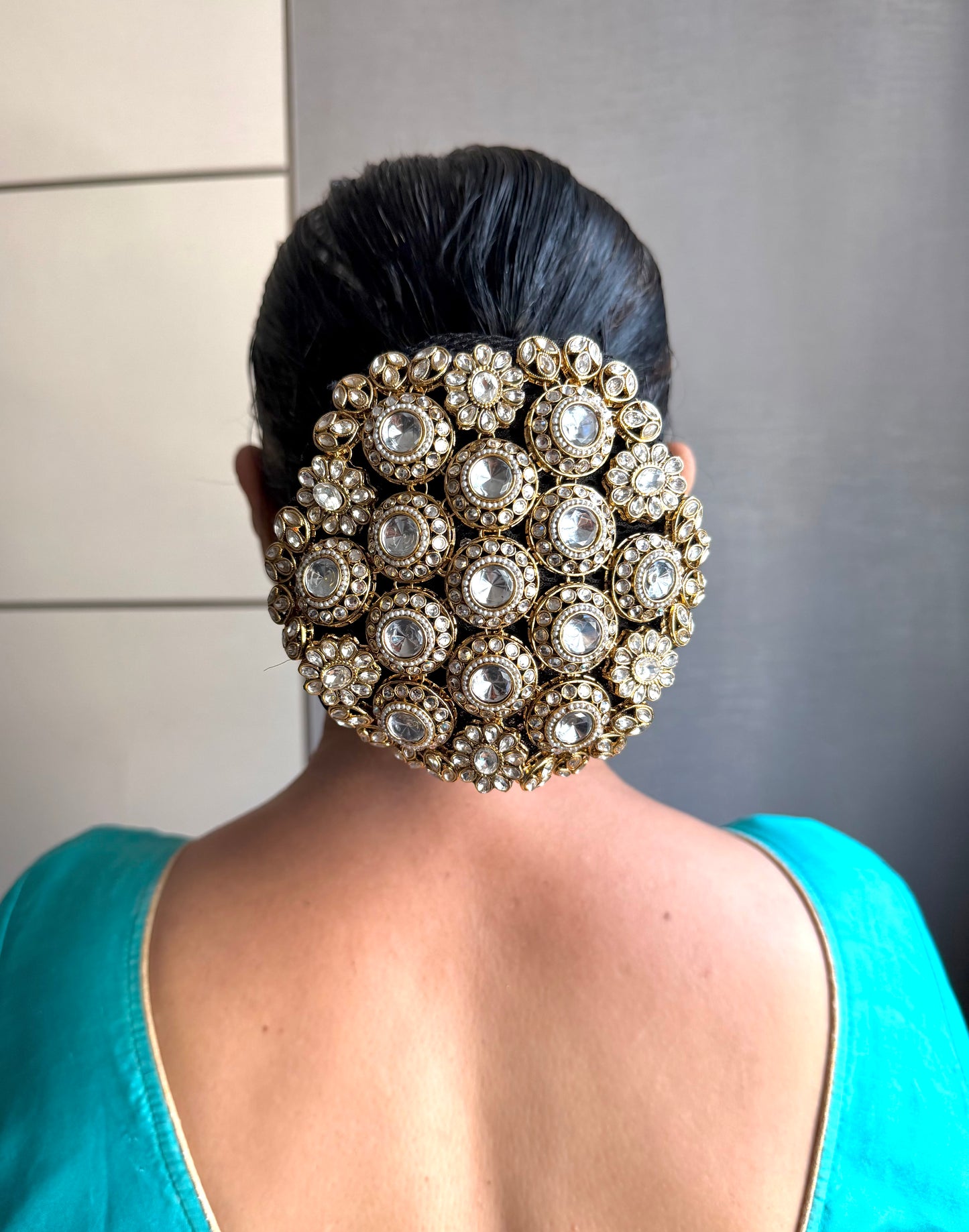 Kundan Mirror Bun