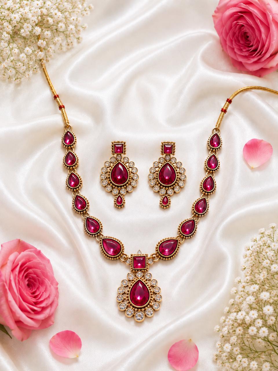 PINK RUBY NECKLACE