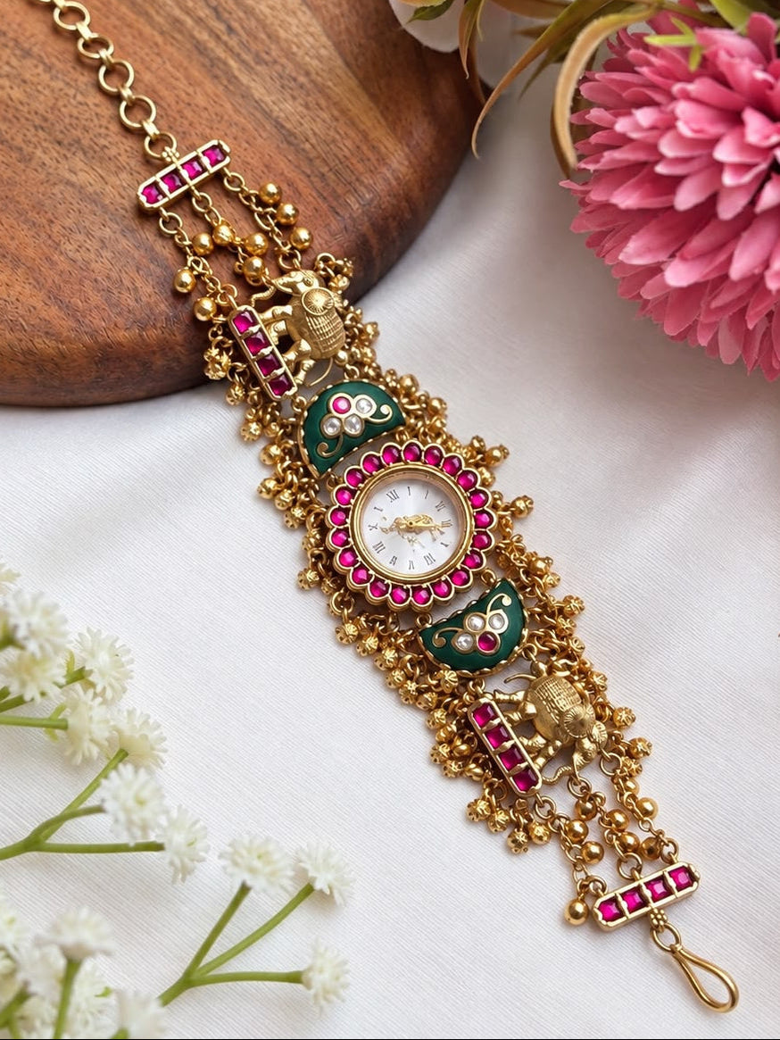 Elephant Watch (White and Pink)